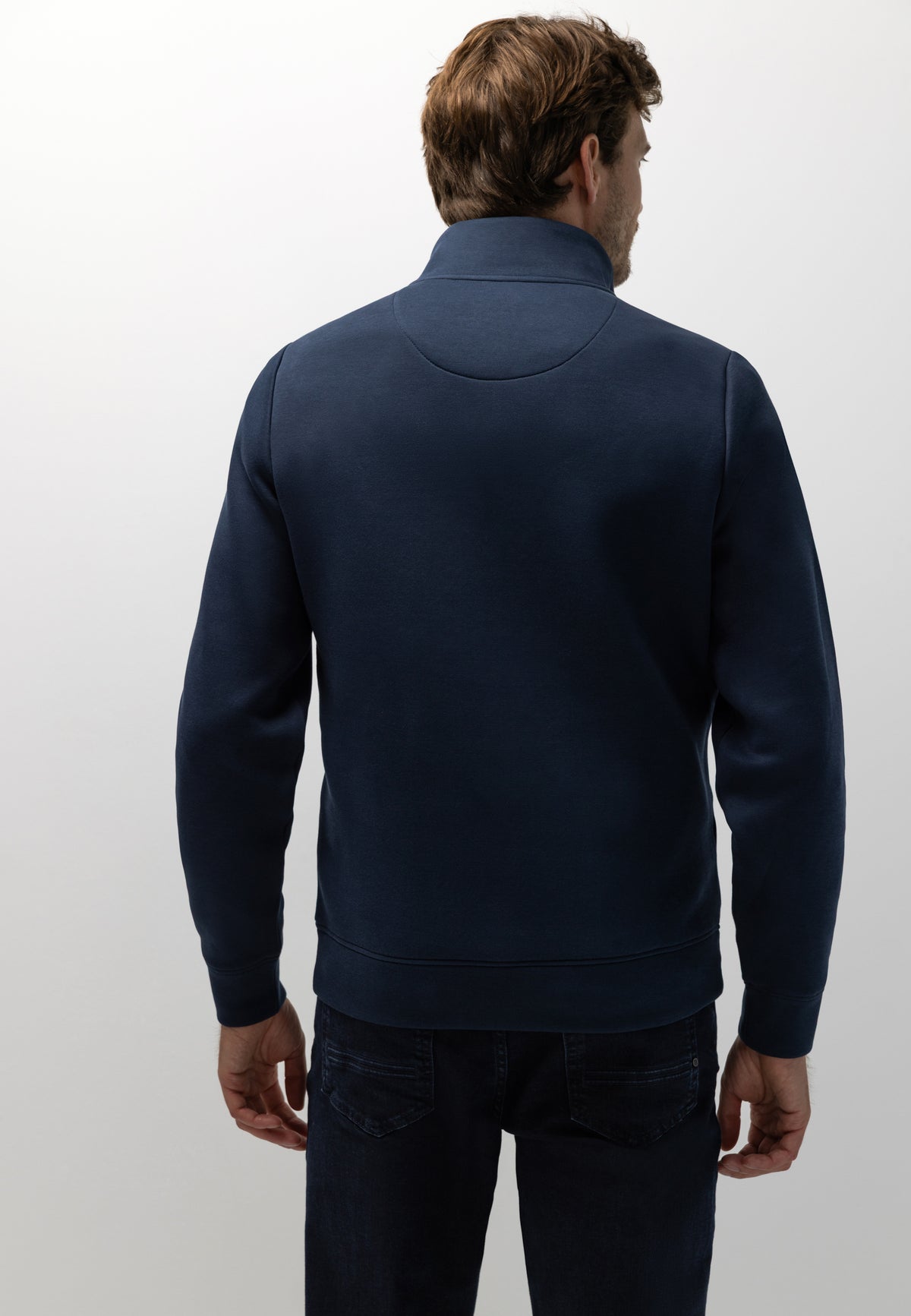 Sweatshirt met halve rits