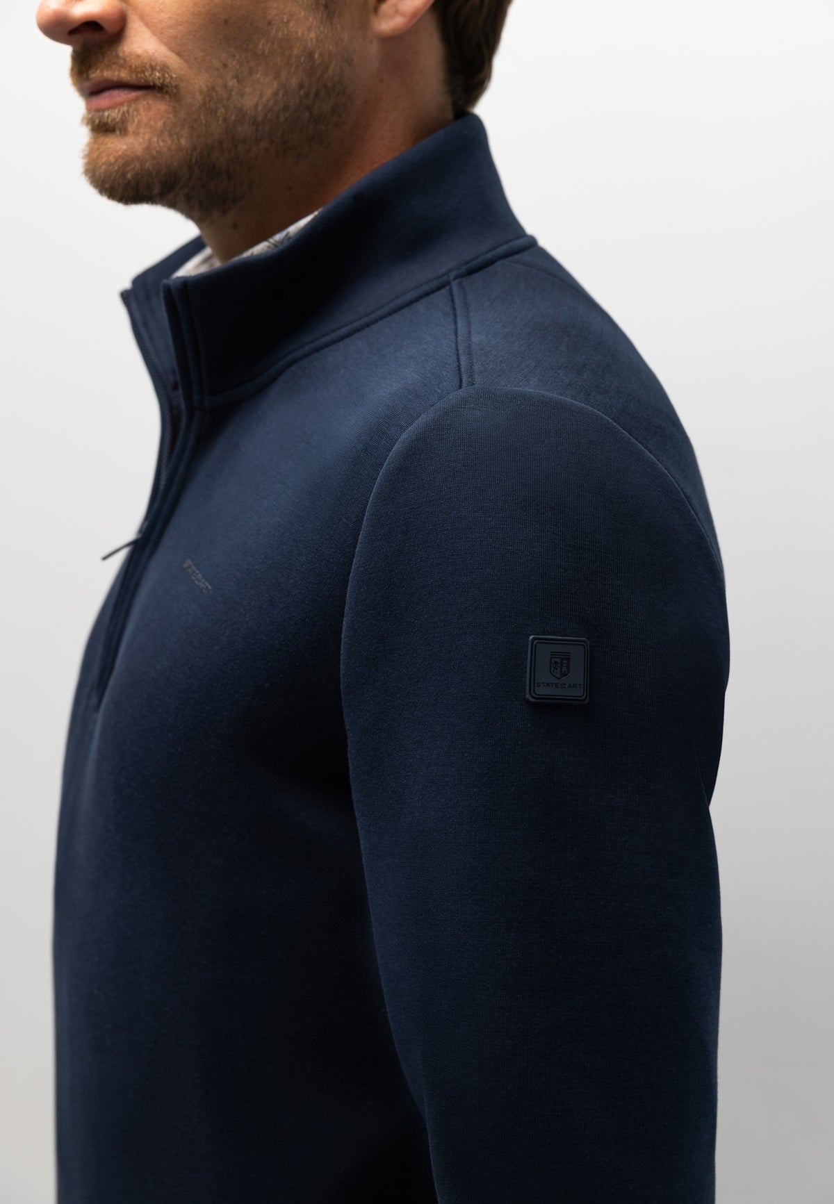 Sweatshirt met halve rits