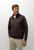 Sweatshirt met halve rits