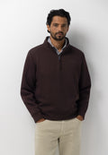 Sweatshirt mit halbem Reißverschluss