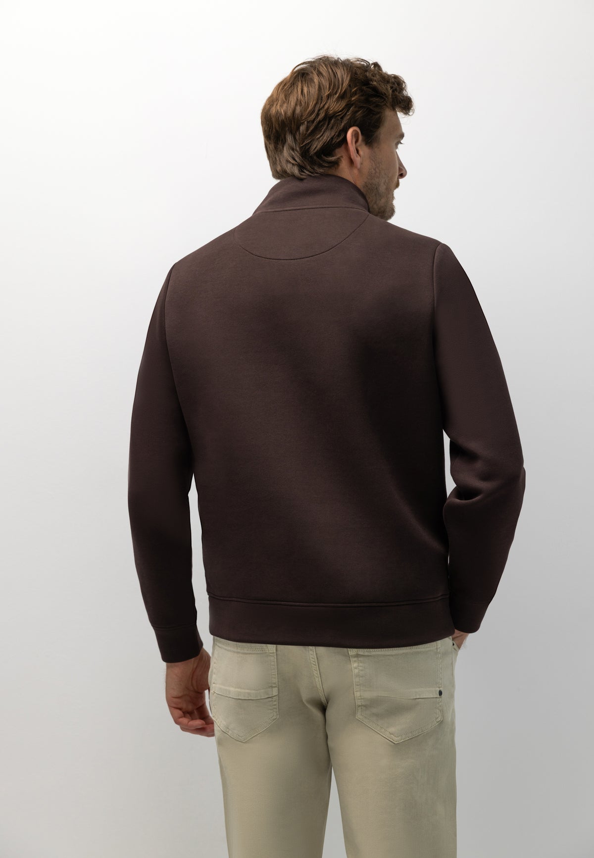 Sweatshirt met halve rits