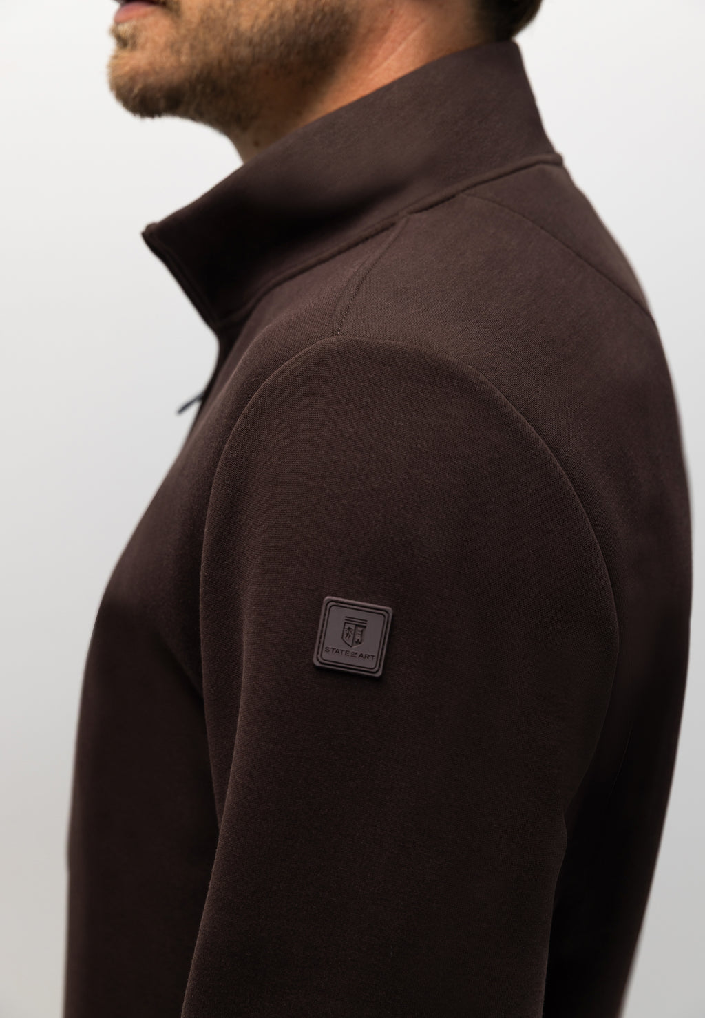 Sweatshirt met halve rits