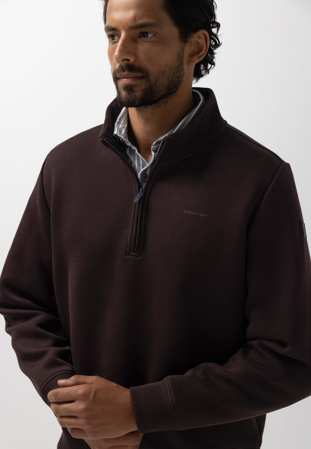 Sweatshirt mit halbem Reißverschluss
