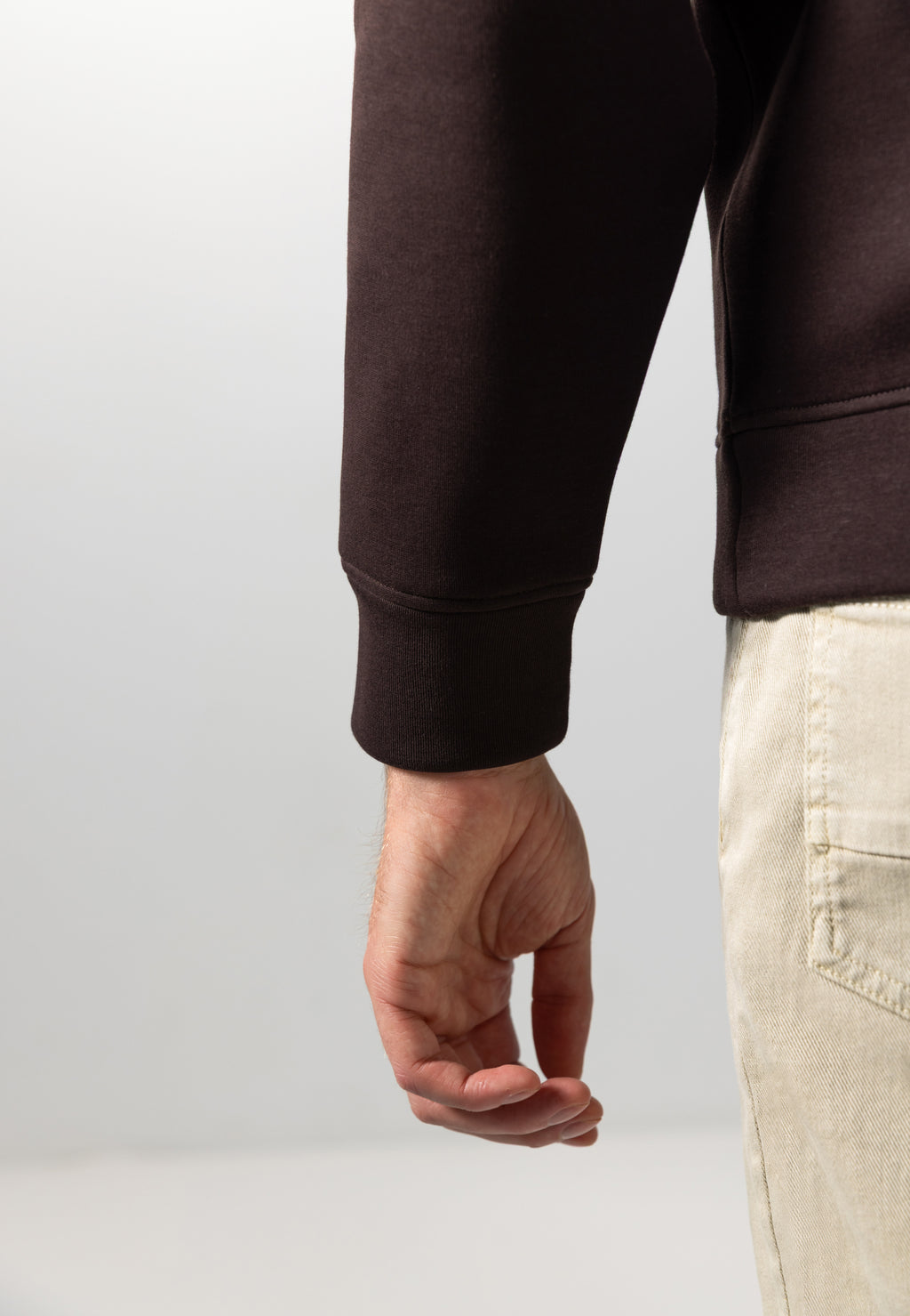 Sweatshirt met halve rits