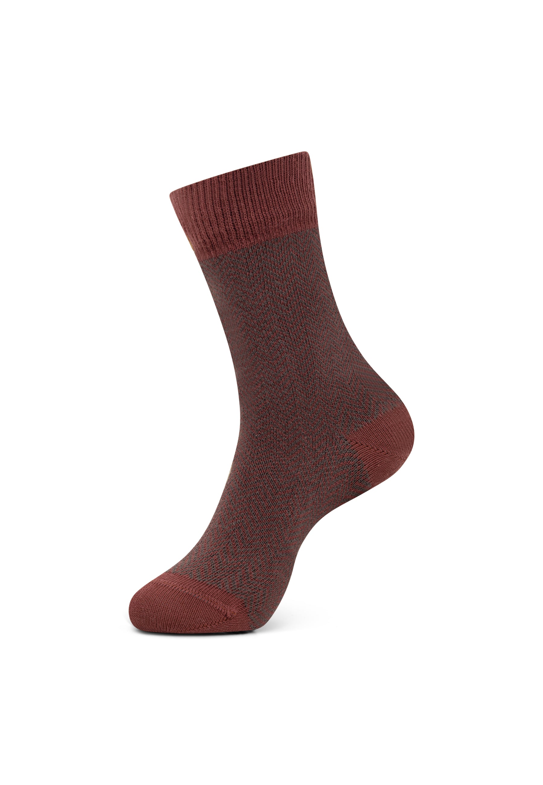 Socks with herringbone pattern