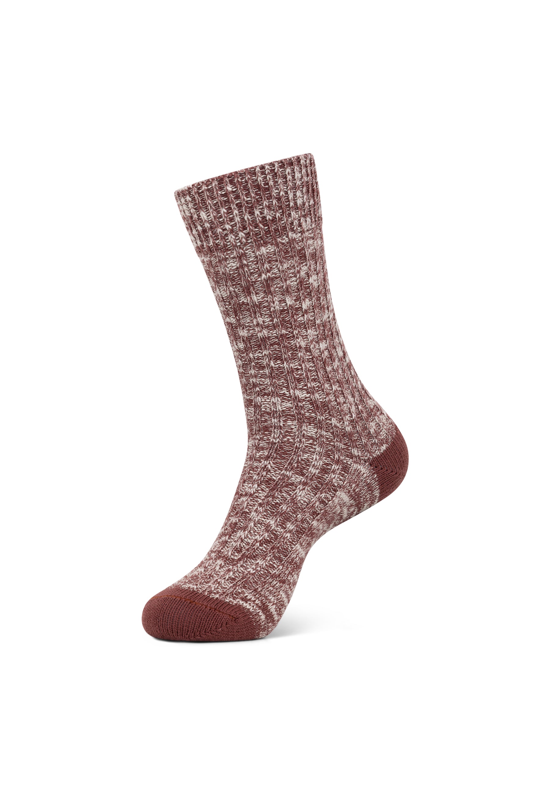 Mélange slub-yarn socks