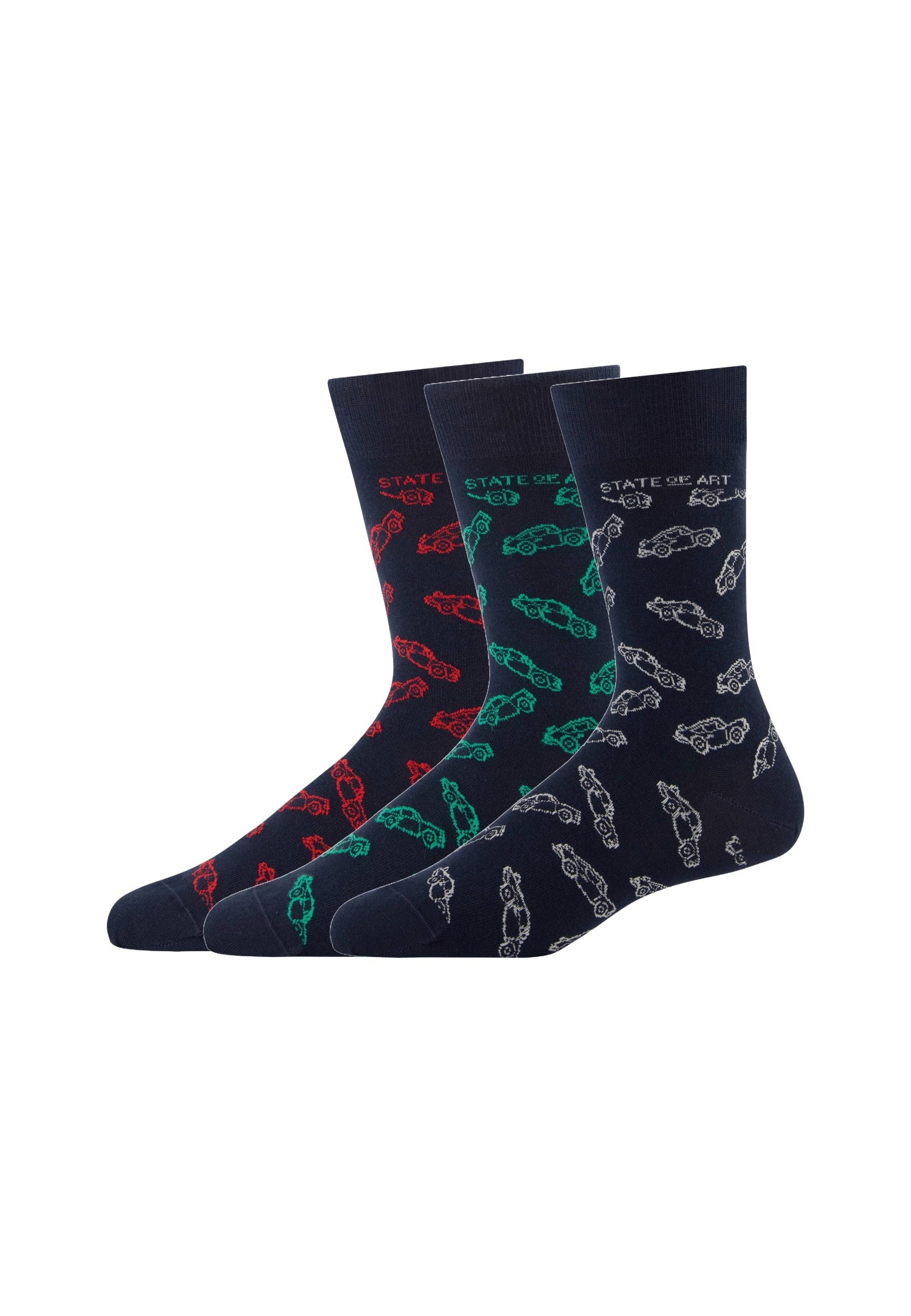 Set of 3 pairs of assorted socks