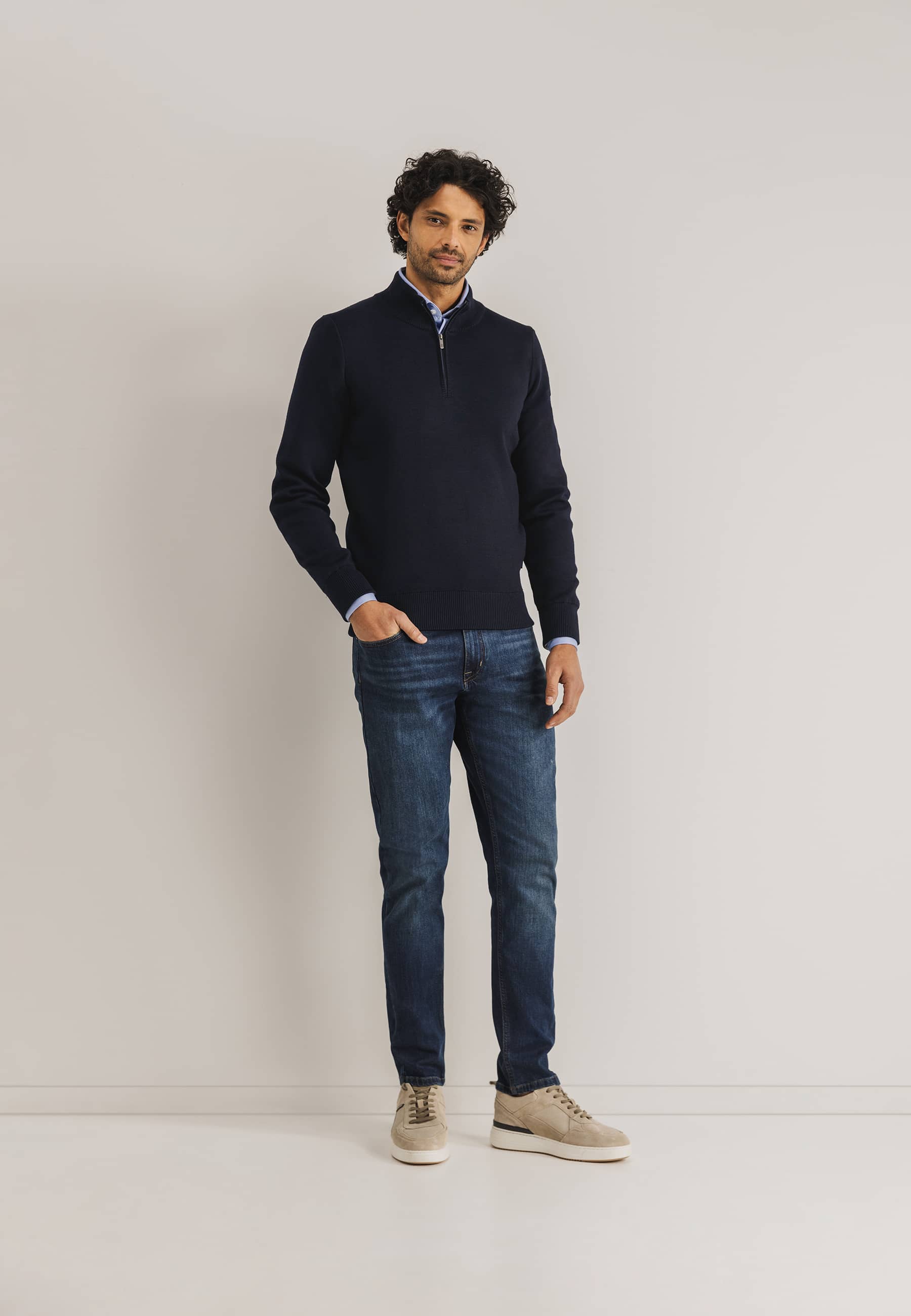 ESSENTIALS trui van een wol-mix