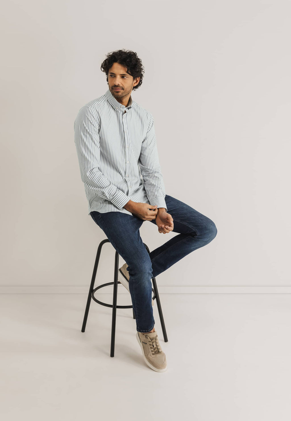 ESSENTIALS shirt with stripe pattern
