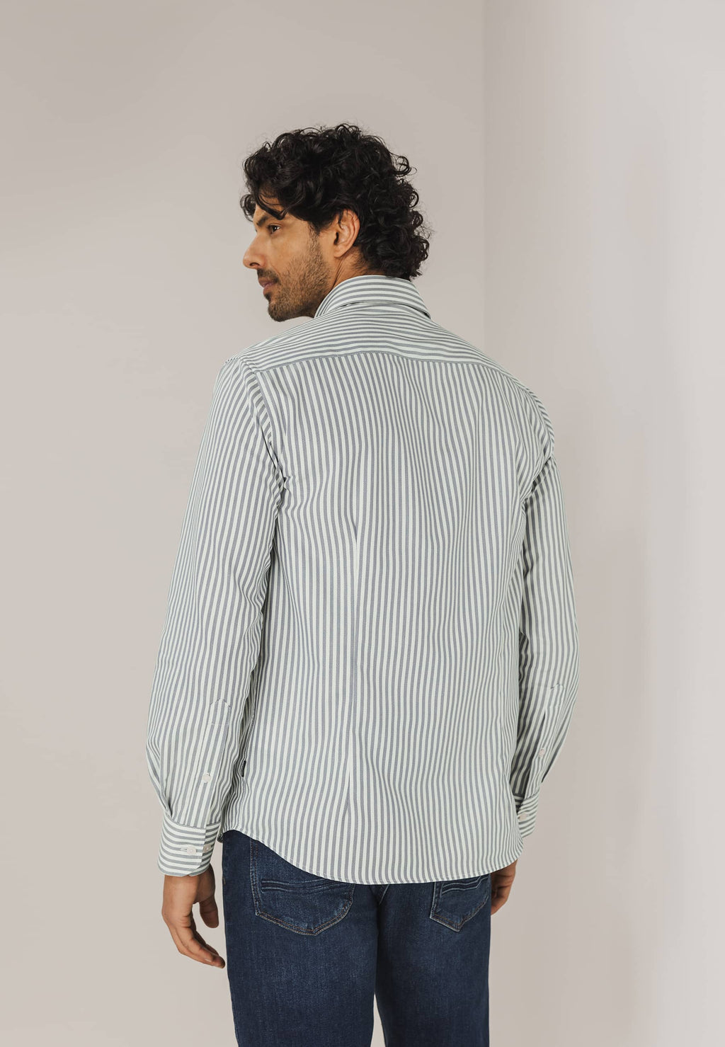 ESSENTIALS shirt with stripe pattern
