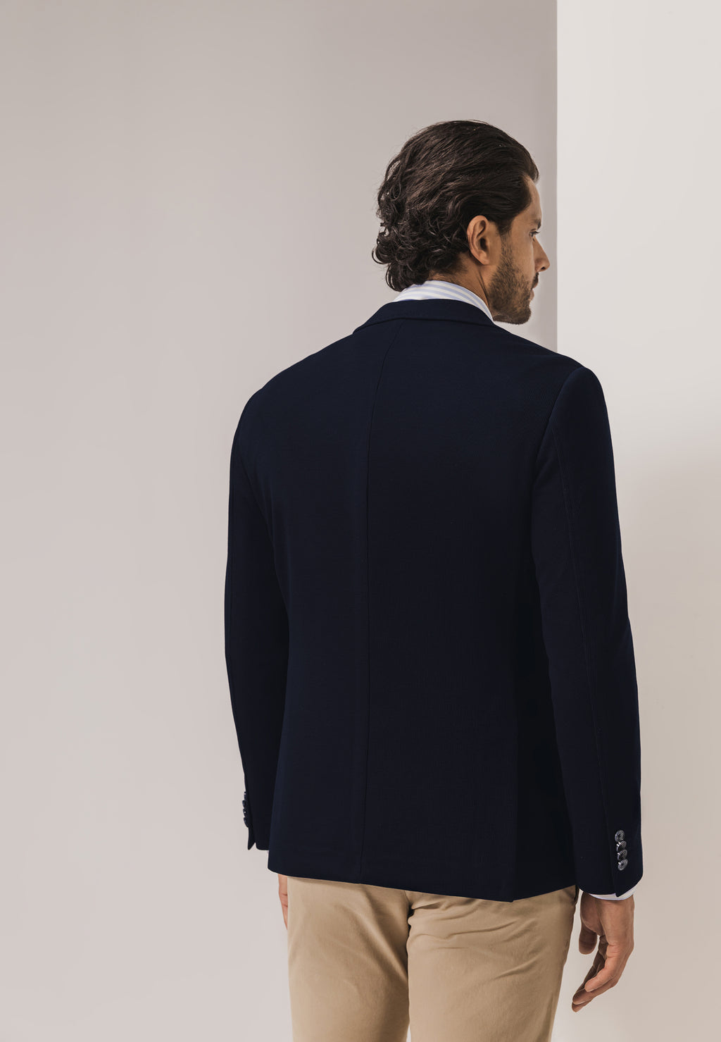 ESSENTIALS blazer in a polyester blend