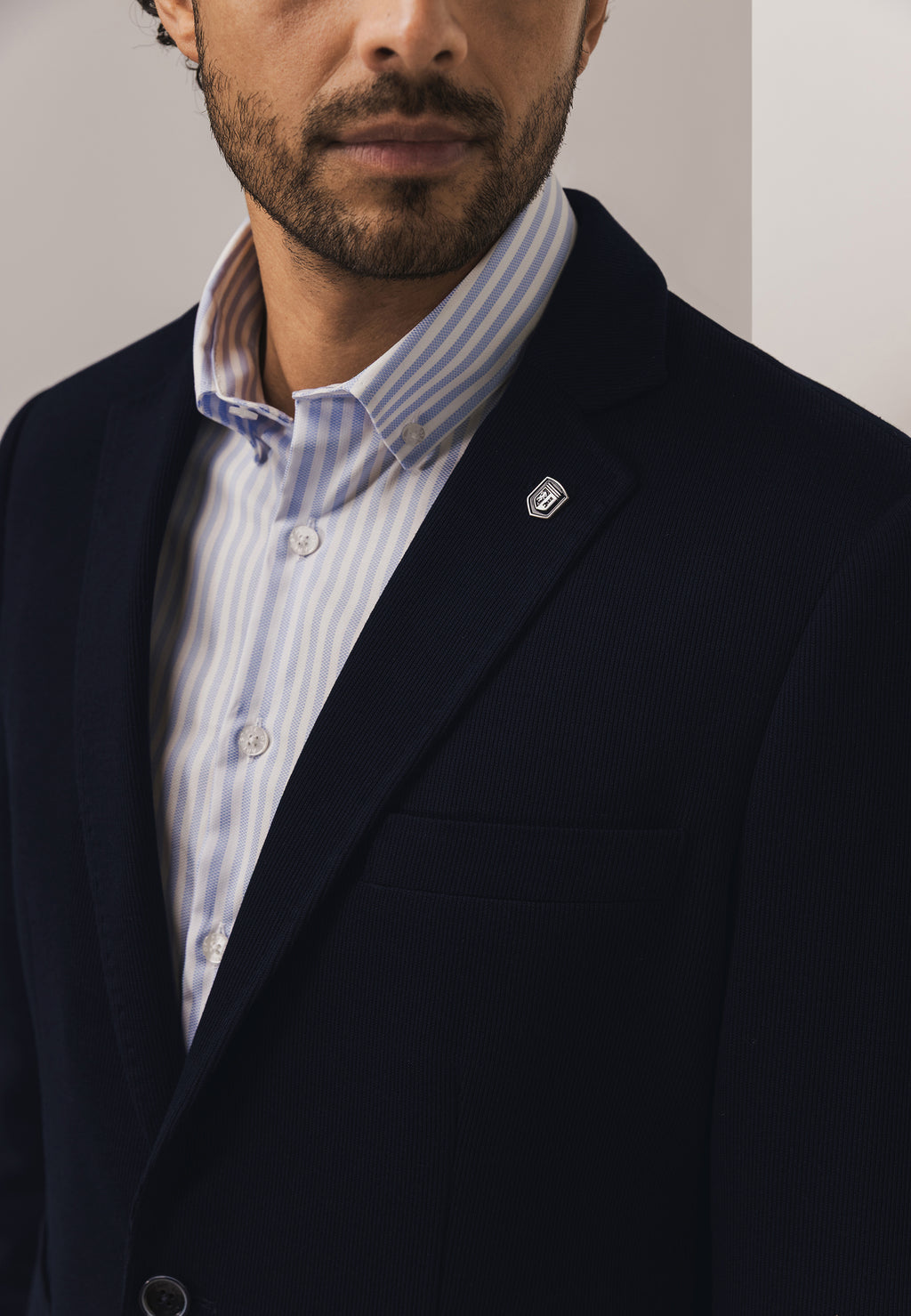 ESSENTIALS blazer in a polyester blend