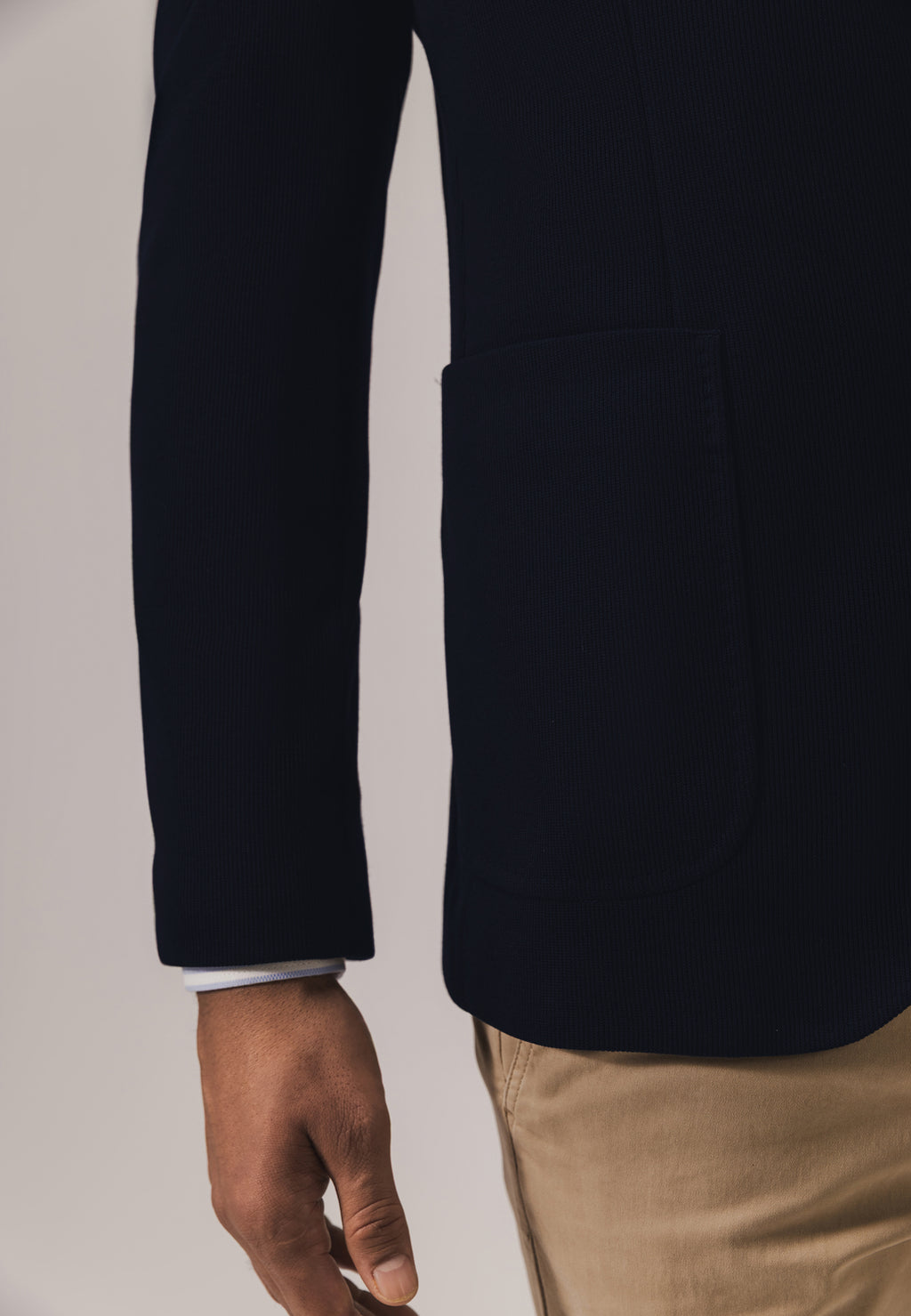 ESSENTIALS blazer in a polyester blend