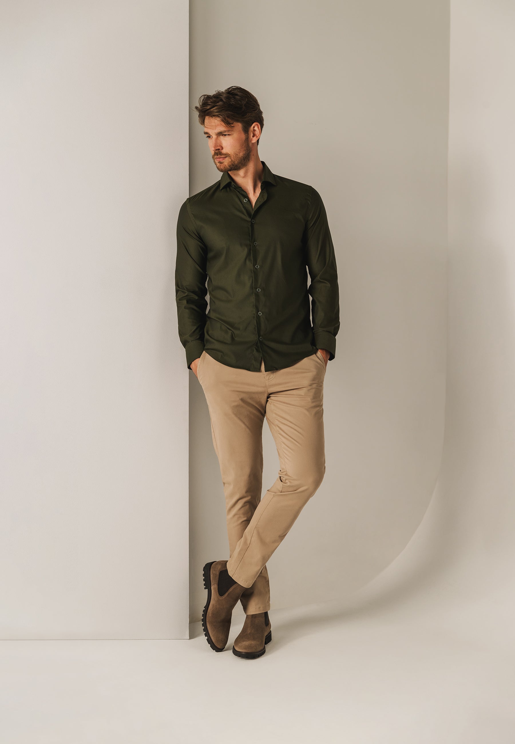 Chino stretch NAVIGATOR en tissu sergé