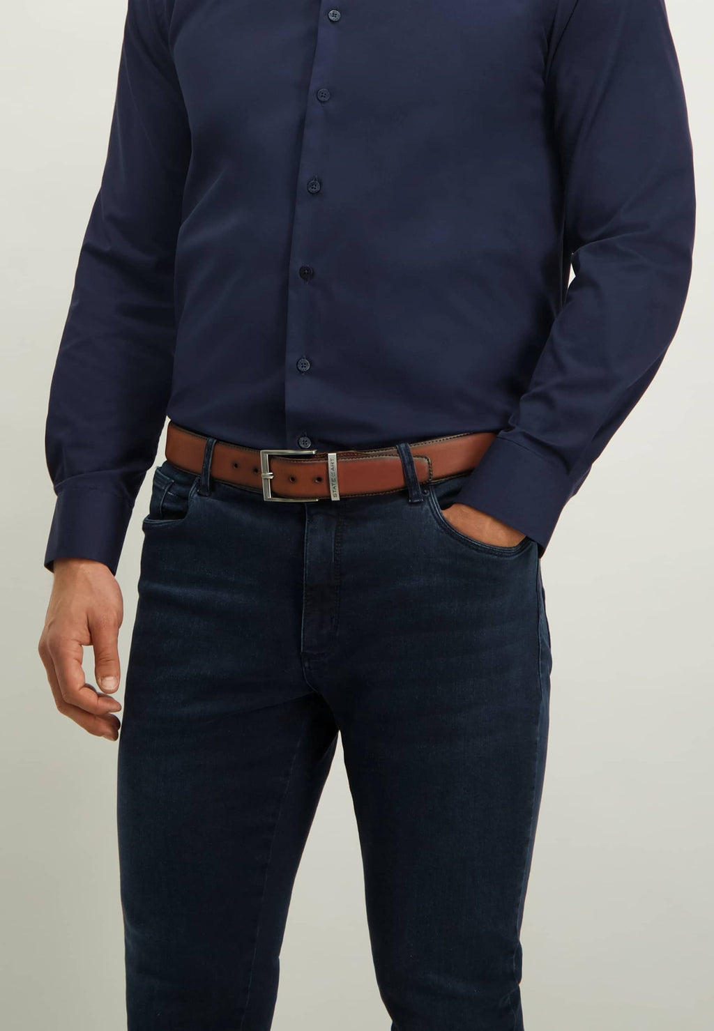 Ceinture ESSENTIALS en cuir ranger