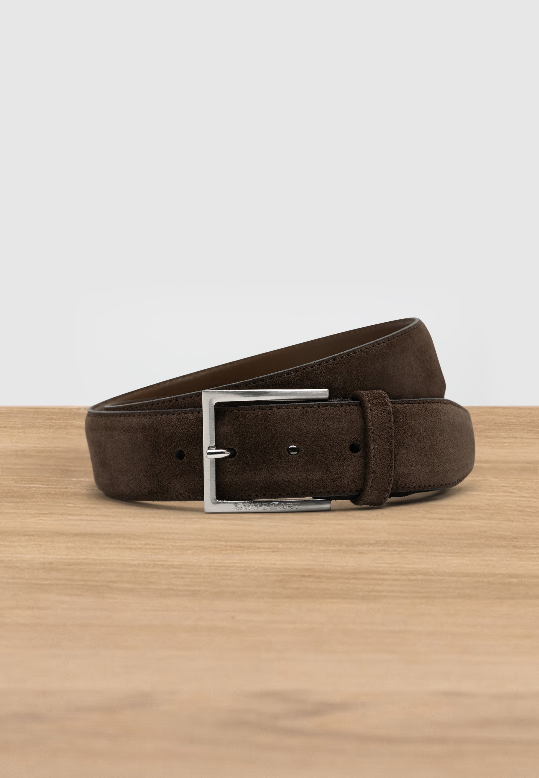 ESSENTIALS suede belt, 40 mm wide