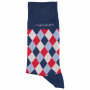 Socks-Checked---cobalt/red