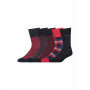 Gift-box-with-5-pairs-of-socks---red-plain