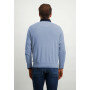 Jumper-of-organic-cotton-with-brand-logo---blue-plain