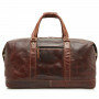 Travel-Bag-of-Buffalo-Leather---dark-brown-plain