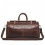 Weekend-Bag-of-Buffalo-Leather---dark-brown-plain