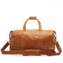 Travel-Bag-made-of-buffalo-leather---cognac-plain
