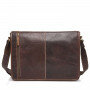 Messenger-Bag-of-Buffalo-Leather---dark-brown-plain
