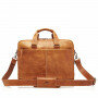 Messenger-bag-made-of-leather---cognac-plain