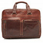 Messenger-bag-made-of-leather---dark-brown-plain