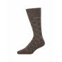 Socks-with-a-checked-pattern---dark-brown/cream