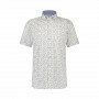 Poplin-overhemd-van-katoen-stretch---grijsblauw/kit