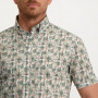 Button-down-overhemd-met-een-print---bladgroen/donkergroen