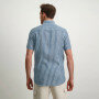 Overhemd-van-biologisch-katoen-met-linnen---kobalt/middenblauw