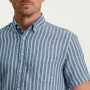 Overhemd-van-biologisch-katoen-met-linnen---kobalt/middenblauw