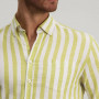 Overhemd-met-een-button-down-kraag---lime/wit