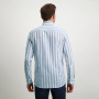 Overhemd-met-een-button-down-kraag---middenblauw/wit