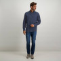 Linnen-overhemd-met-regular-fit---donkerblauw-uni