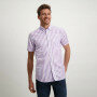 Korte-mouw-overhemd-van-biologisch-katoen---violet/wit
