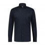 Poplin-overhemd-met-regular-fit---donkerblauw/grijsblauw