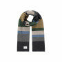 Gestreepte-sjaal-met-ribboorden---donkerblauw/mosgroen