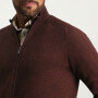 Regular-fit-cardigan-with-saddle-sleeves---brick/dark-brown