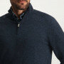 Fine-knit-jumper-in-mouliné-cotton---midnight/charcoal