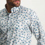 Poplin-overhemd-met-vogelprint---wit/donkerblauw