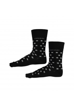 Socks-Print---black/silver-grey