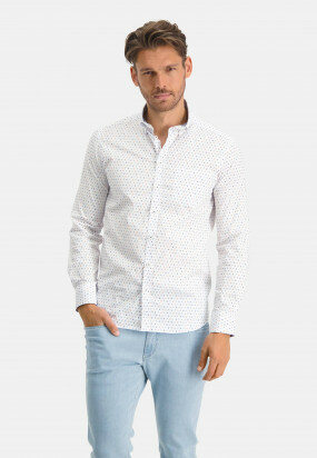 Cotton-shirt-with-regular-fit---mango/grey-blue