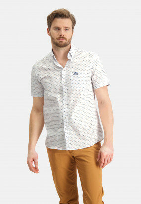 Regular-fit-shirt-with-print---mango/grey-blue
