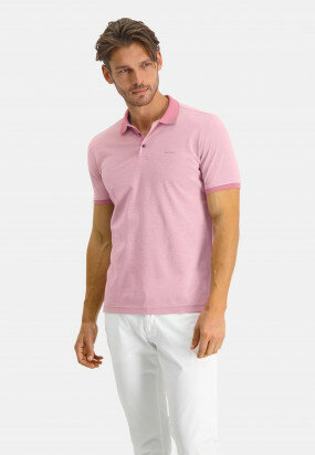 Polo-of-mercerized-cotton---pink/white