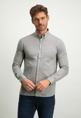 Jersey-shirt-in-cotton---silver-grey/white