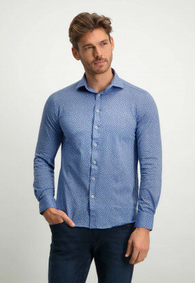 Jersey-overhemd-met-regular-fit---brique/grijsblauw