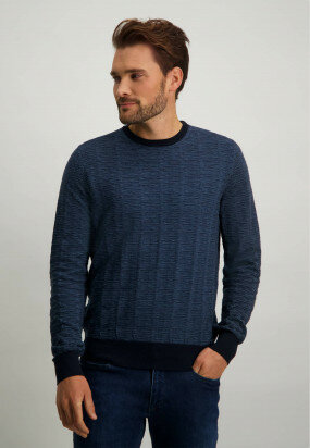 Pullover-aus-einer-Baumwoll-Mischung---grau-blau/hellgrau
